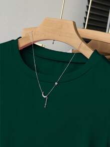 INAWLY Women Plus Size Casual Simple Versatile Short Sleeve T-Shirt Top