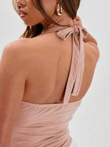 MUSERA 裹身式露背修身背心春夏可爱度假 90 年代优雅 Y2K 性感