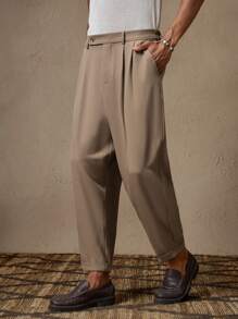 AKNOTIC Pantalones holgados informales de tipo harem para hombre con cintura elástica, silueta de pierna entapizada, apropiado para verano, vacaciones, uso diario, fiestas, conjuntos en pareja, regalos para el Día del Padre
