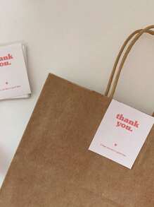 SHEIN 5 Sheets, 30pcs/Sheet Simple 5x6cm Rectangle Thank You Stickers For Gifts Packaging Decoration