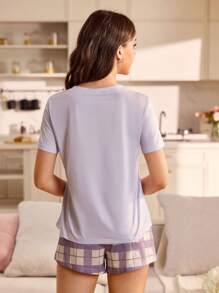 CoupledUp Conjunto de pijama casual de primavera y verano para pareja - Multicolor - Ver 6