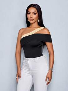 SOLERSUN 极简时尚露肩连体衣，适合夏季 - 黑色 - 查看 1