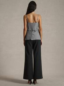 Briarwyn 复古风格单排扣吊带上衣 - 灰色 - 查看 4