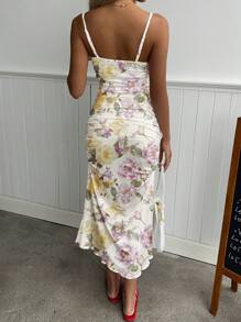 SHEIN MOD 女式休闲中长褶饰连衣裙 - 彩色 - 查看 2