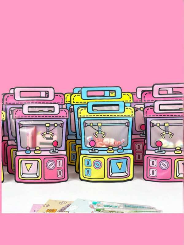 SHEIN 6pcs/12pcs Portable Small Gift Bags, Cartoon Claw Machine Candy Snack Bags With Transparent Window, Snack Gift Bags For Easter, Wedding, Birthday, Christmas Party Favors, For Mother's Day , Bridesmaid Gifts , Gratuation Gifts , Birthday Gifts,Wedding Gifts,Birthday,Bride,Wedding