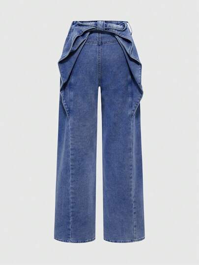 Kawaii Cute & Sweet 3D Bowknot Decor Women Jeans