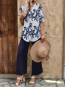 EMERY ROSE Women Two Pieces Outfits For Daily Wear - Blue - View 4