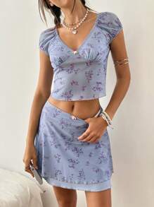 Jouncy 女士日常两件套服装 - 淺灰紫 - 查看 6