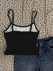 Attitoon 女士骷髅印花短款吊带背心，性感修身，适合夏季音乐节