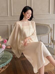 DAZY Women Two Pieces Outfits For Daily Wear - Apricot - View 1