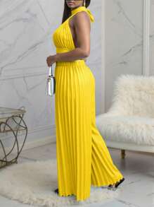 INAWLY Women Two Pieces Outfits For Daily Wear - Yellow - View 2