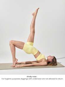 GLOWMODE 4.3" FeatherFit™ Crossover Anti-Slip Biker Shorts With Built-In Seamless Shorts Low Impact Yoga Daily Gym
