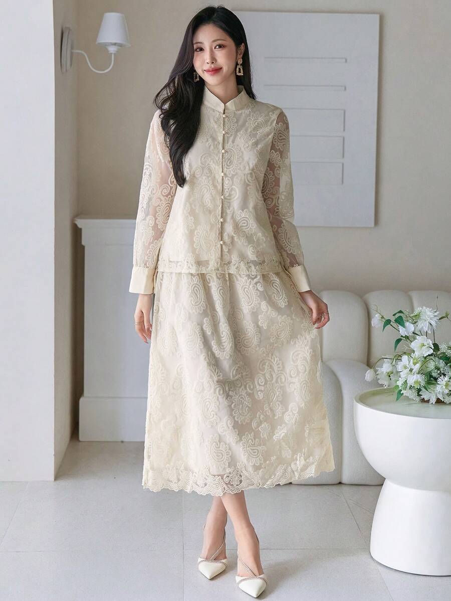 DAZY Women Two Pieces Outfits For Daily Wear,Fall Women Clothes - Apricot - View 1