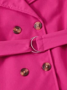 Completo per ragazze pre-adolescenti, composto da top con maniche a palloncino e cintura, e pantaloni a zampa ampia di colore unito
