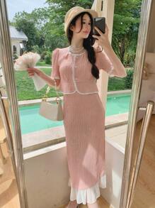 DAZY Women Two Pieces Outfits For Daily Wear - Khaki - View 4