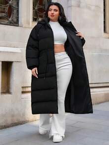 EURMUSE Waterproof, Keep Warm Feature, Double Colored Drawstring Detailed, Wintercoat - Black - View 6