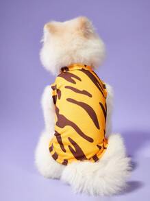 PETSIN 2pcs Pet Cat Dog Universal Tiger Leopard Print Cute Fashion Casual Breathable Dog Vest