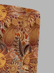 SHEIN EZwear Damski top z nadrukiem boga słońca, odpowiedni na lato i wakacje na plaży - Wielokolorowe - Zobacz 8