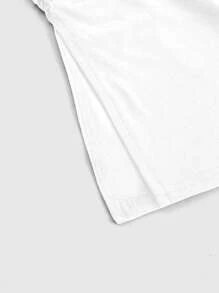 ROMWE Grunge Punk Bộ đồ nhiều mảnh gợi cảm, áo ống xẻ tà màu đen và trắng cho nữ - Đen và trắng - Xem 9