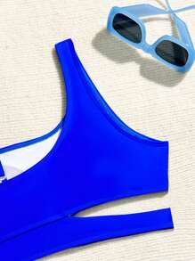 Conjunto de bikini sólido nuevo de 2025, elegante y para playa, piscina, traje de baño para chicas adolescentes, trajes de baño para mujeres, trajes de baño para mujer, bikinis para adolescentes