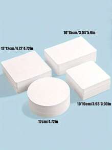 SHEIN 50 张空白水彩纸，用于绘画，300gsm 重磅专业水彩纸，用于明信片和素描，学校美术课用品返校，返校，学校用品 - 白色 - 查看 3