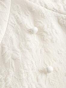 SHEIN MOD Vestito a corpetto di taglia grande in jacquard color albicocca senza maniche