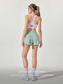 GLOWMODE Pantalones cortos para correr de 2.5 pulgadas VitalSwift Pocket Max de secado rápido y ultraligeros, con cintura alta, cintura ajustable con cordón, múltiples bolsillos y ropa interior incorporada con tratamiento antiolor para entrenamiento y ejercicio