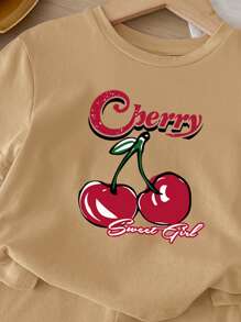 Baby Girl Casual Minimalist Short Sleeve Shorts Set, For Summer - Khaki - View 3