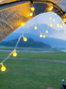 1 件球形装饰 LED 灯串，简约塑料装饰 LED 灯串，适合室内和室外母亲节毕业典礼