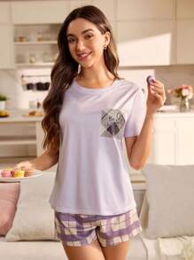 CoupledUp Conjunto de pijama casual de primavera y verano para pareja - Multicolor - Ver 5