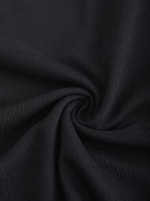 Manfinity Homme Men's Casual Striped Short Sleeve Polo Shirt For Commuting - Black - View 6