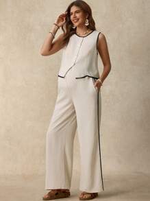 Boho Mama 2pcs/Set Maternity BOHO Summer Vacation Clothes Maternity 2 Pieces Set - Apricot - View 7