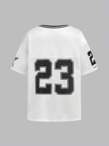 SHEIN Girlism 青少年女孩休闲宽松舒适 V 领短袖 T 恤和裤子 2 件套 - 彩色 - 查看 11