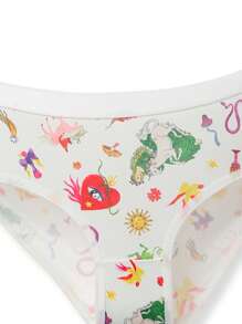 少女卡通印花休闲内裤