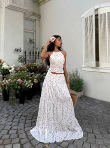 SHEIN Unity Trang phục hai mảnh dành cho phụ nữ mặc hàng ngày - trắng - Xem 3