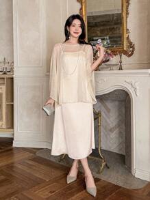 DAZY Women Two Pieces Outfits For Daily Wear - Apricot - View 5