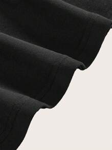 SHEIN EZwear Áo crop top bandeau cho nữ, áo ống bó sát màu đen, phù hợp cho mùa hè, có trang trí nơ - màu đen - Xem 4