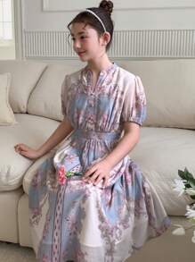 DAZY Tween Girls' Summer Fashionable Short Sleeve Dress - Multicolor - View 8