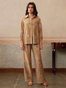 Anewsta Women Two Pieces Outfits For Daily Wear - Champagne - View 7