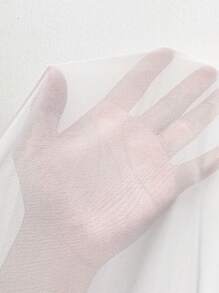 SHEIN Clasi Elegant Commute & Vacation Style Minimalist Casual Women's Fashion Versatile Comfortable Chiffon Fabric High Waist Long Design White Plus Size Skirt, Spring/Summer/Autumn Fall Cloth For Women