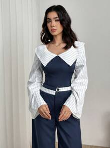 Modelyn Women Two Pieces Outfits For Daily Wear Fall Cloth For Women - Navy Blue - View 6