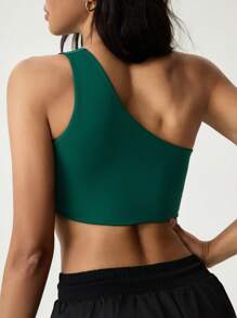 Hanevo Women Minimalist Fashion Suitable For Summer Spaghetti Strap Tube Top Sportwear For Daily Wear - Dark Green - View 2