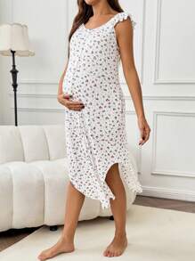 Modmama Bekleidung für Geburt und Entbindung Pyjama Pyjama-Kleid Loungewear Nachthemd Bademantel Nachtwäsche Unterwäsche & Nachtwäsche Pyjama Set