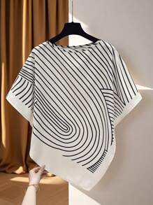 Franclia 不对称下摆休闲通勤简约女士衬衫，春夏