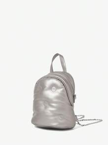 SHECARRY Fashion Versatile Embroidered Copper Padded Small Backpack - Bronze - View 3