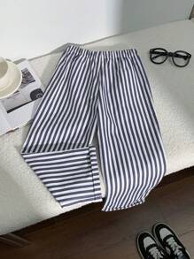 Young Boys Casual Comfortable Versatile Striped Pattern Straight Leg Pants - Grey - View 4