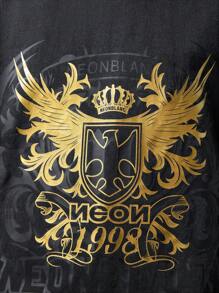 NEON BLANC Canotta lavorata a maglia uomo con stampa dorata senza maniche, adatta per l'estate