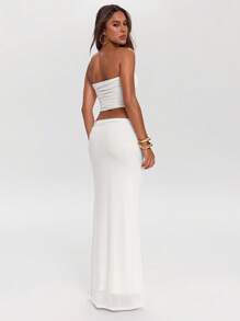 SHEIN BAE Women Two Pieces Outfits For Daily Wear - White - View 2