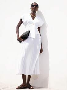 Aveloria Modichic Women Two Pieces Outfits For Daily Wear - White - View 4