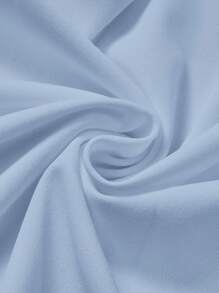 SHEIN MOD 女士纯色后拉链优雅办公室半身裙 - 藍色 - 查看 4